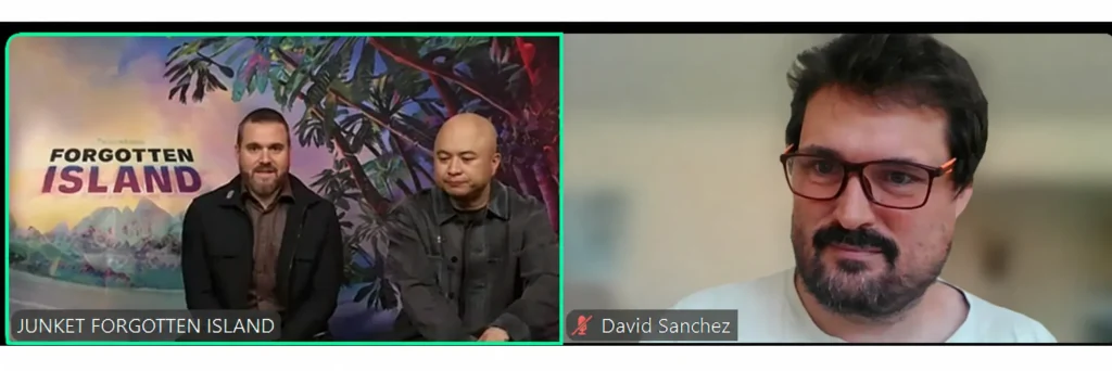 Durante la entrevista a los directores de La isla olvidada, Joel Crawford y Januel P. Mercado