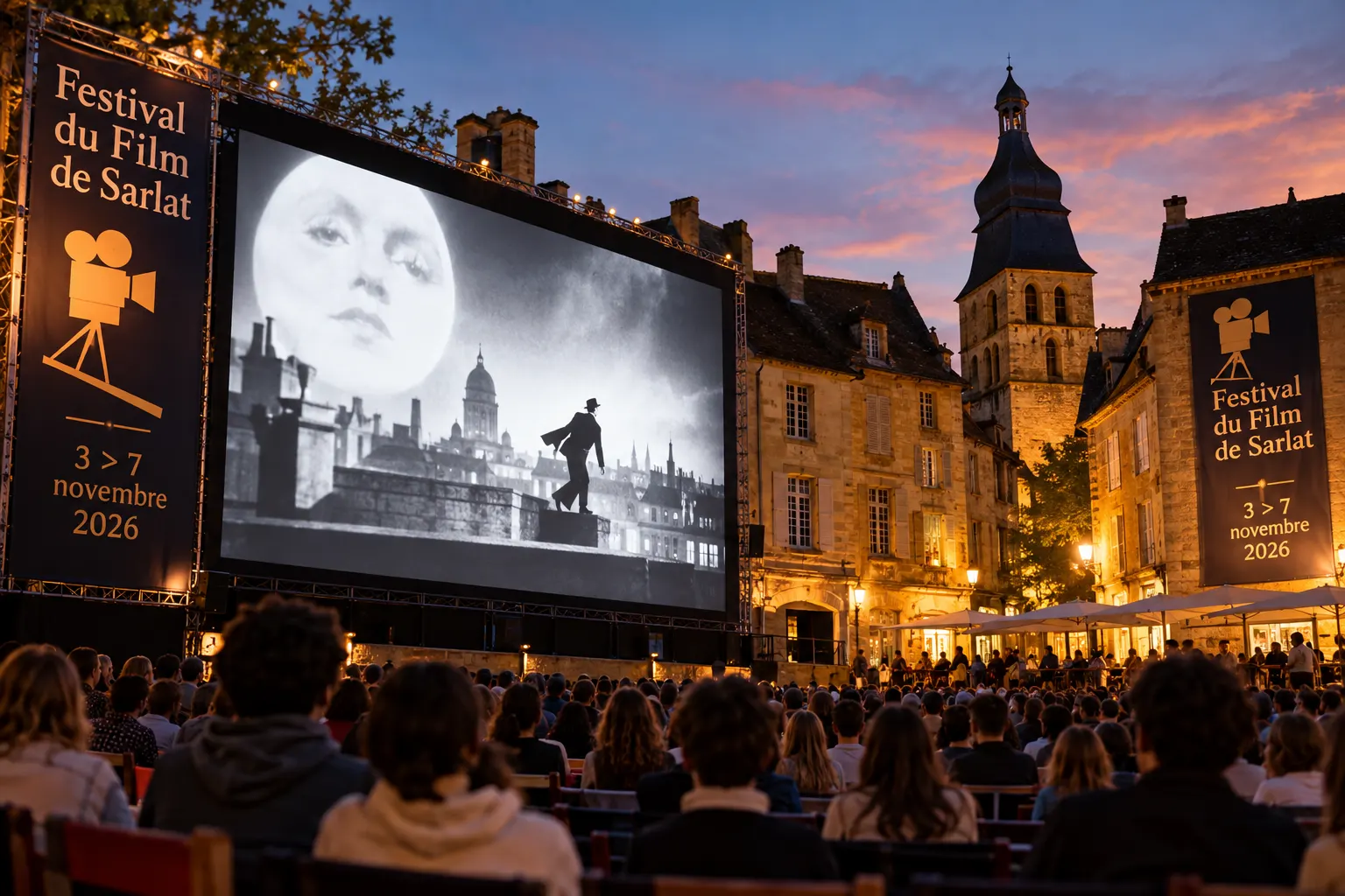 Sarlat Open Air Cinema Festival. Foto IA